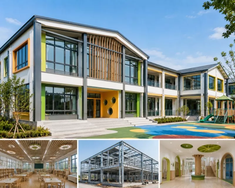 Kodi Lingaliro Lamakono Lakumanga la Light Steel Frame Kindergarten Construction ndi Chiyani?