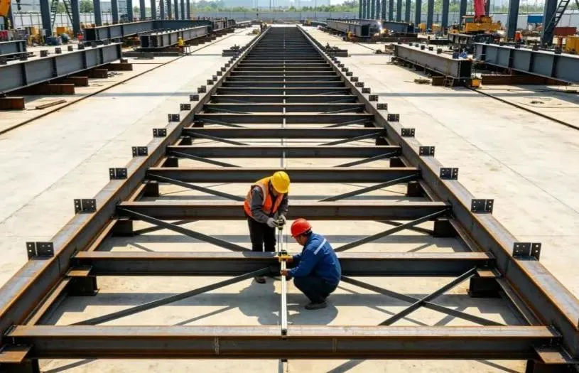 Pamalo a Steel Structure Assembly + Integral Hoisting Construction Workflow + Mfundo Zofunikira