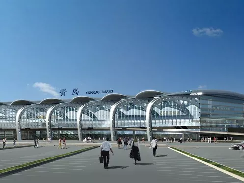 Airport terminal yokhala ndi chitsulo chachitsulo